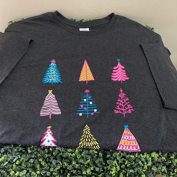 Oh Christmas Tree Multicolor Short Sleeve T-shirt Size 3X - Picture 2 of 4